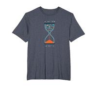 Too Many Books Too Little Time Bookworm Hourglass T-Shirt, Men's Big and Tall, Heather Blue, 6X Tall
