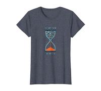 Too Many Books Too Little Time Bookworm Hourglass T-Shirt, Women, Heather Blue, L