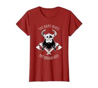Too Many Idiots not Enough Axes - Medieval Viking and Axes T-Shirt, Women, Cranberry Red, Medium
