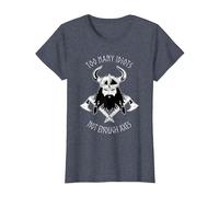 Too Many Idiots not Enough Axes - Medieval Viking and Axes T-Shirt, Women, Heather Blue, X-Large