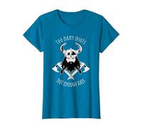 Too Many Idiots not Enough Axes - Medieval Viking and Axes T-Shirt, Women, Sapphire Blue, Small
