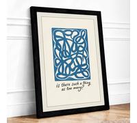 Too Many Shapes Typography Framed Wall Art Print A1 (84.1×59.4cm) Black, Wall Decor for Living Room, Bedroom, Office & Home, Ready to Hang, Art Gift
