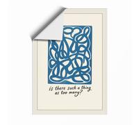Too Many Shapes Typography Unframed Wall Art Print A3 (42×29.7cm), Wall Decor for Living Room, Bedroom, Office & Home, Art Gift