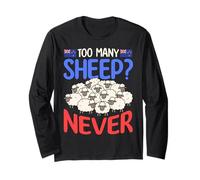 Too Many Sheep? Never New Zealand Sheep Humor Long Sleeve T-Shirt