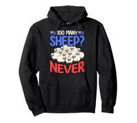 Too Many Sheep? Never New Zealand Sheep Humor Pullover Hoodie