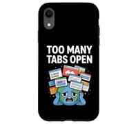 Too Many Tabs Open Funny Anxiety ADHD humor Emotional Chaos Case for iPhone XR