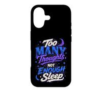 Too Many Thoughts Not Enough Sleep Graphic Case for iPhone 17