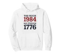Too Much 1984 Not Enough Dystopian Government Slogan Pullover Hoodie