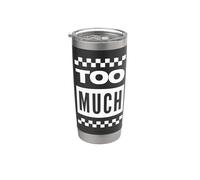 Too Much 2 Tone Ska Checkerboard Stainless Steel Insulated Tumbler