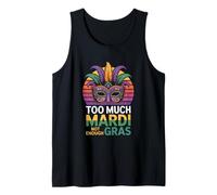 Too Much Mardi Not Enough Gras Mardi Party Mask Tank Top