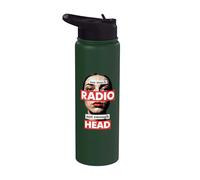 Too Much Radio Not Enough Head Meme Stainless Steel Insulated Water Bottle