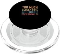 Too Much Screen Time Not Enought Eye Contact PopSockets PopGrip for MagSafe