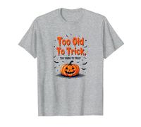 Too Old to Trick Too Young to Treat Halloween Humor T-Shirt, Men, Heather Grey, L
