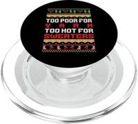 Too Poor For Yarn Funny Ugly Christmas Sweater Humor PopSockets PopGrip for MagSafe