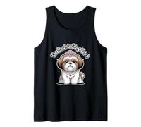 Too Posh to Play Fetch Funny Sarcastic Shih Tzu Dog Lover Tank Top