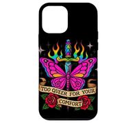 Too Queer For Your Comfort Rainbow Butterfly Tattoo Art LGBT Case for iPhone 12 mini