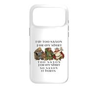 Too Saxon Funny Medieval Warrior Pun Humor design Case for iPhone 17 Pro Max