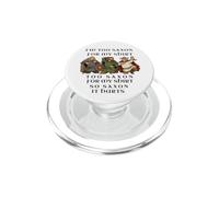 Too Saxon Funny Medieval Warrior Pun Humor design PopSockets PopGrip for MagSafe