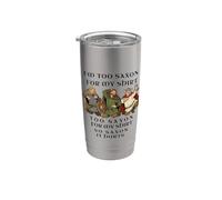 Too Saxon Funny Medieval Warrior Pun Humor Design Stainless Steel Insulated Tumbler