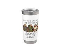Too Saxon Funny Medieval Warrior Pun Humor Design Stainless Steel Insulated Tumbler