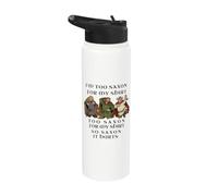 Too Saxon Funny Medieval Warrior Pun Humor Design Stainless Steel Insulated Water Bottle