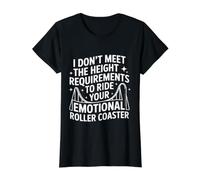 Too Short to Ride Your Emotional Roller Coaster - Value Graphic T-Shirt, Women, Black, M