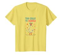 Too Silly to Handle: Quirky Duck Humor for Fun Lovers T-Shirt, Kids, Lemon, 4 Years