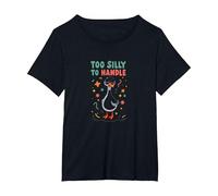 Too Silly to Handle: Quirky Duck Humor for Fun Lovers T-Shirt, Women's Plus, Black, 6X