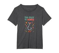 Too Silly to Handle: Quirky Duck Humor for Fun Lovers T-Shirt, Women's Plus, Dark Heather Grey, 6X