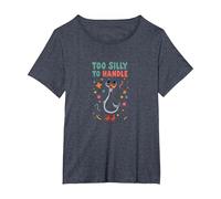 Too Silly to Handle: Quirky Duck Humor for Fun Lovers T-Shirt, Women's Plus, Heather Blue, 6X