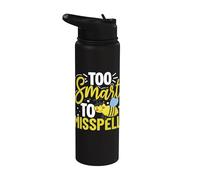 Too Smart to Misspell - Spelling Bee Stainless Steel Insulated Water Bottle