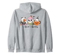 Too Sweet To Be Spooky Ghost Cupcake Pumpkin Halloween Candy Zip Hoodie