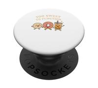 Too Sweet To Function Kawaii Donut Boba and Mochi Food PopSockets Adhesive PopGrip