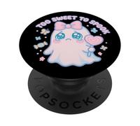 Too Sweet To Spook Cute Pastel Halloween Ghost PopSockets Adhesive PopGrip