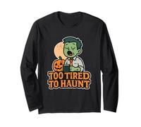 Too Tired to Haunt Coffee Zombie Long Sleeve T-Shirt