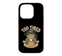 Too Tired To Manifest Coffee Frog Case for iPhone 14 Pro