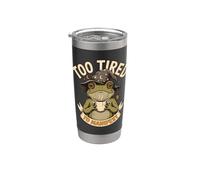 Too Tired to Manifest Coffee Frog Stainless Steel Insulated Tumbler