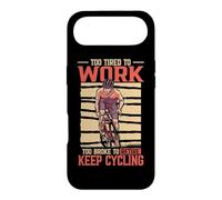 Too Tired To Work Keep Cycling Bike Biker Bicycle Cyclists Case for iPhone Air