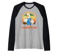 Too Young to Retire Funny Tired Duck Doctor Nurse Raglan Baseball Tee