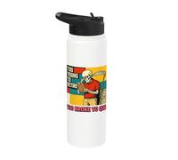 Too Young to Retire Too Broke to Quit Skeleton Funny Stainless Steel Insulated Water Bottle