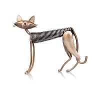 Tooarts Metal Cat Gifts Sculpture Figurine Animal Gifts Set Office Ornament Crafts Interior for Cat Lover Living Room Decorations