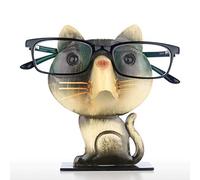 Tooarts Spectacle Holder Metal Eyeglass Eyewear Rack Animal Sculpture Eyeglass Display Stand (Cat Shape)
