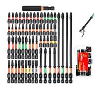 Toobeet 61Pieces Impact Screwdriver Bit Set, S2 Steel Square/Torx/Phillips/Hex/Slotted/Pozi Multi Head Insert Power Bits, Magnetic Multi Driver Bits and Bit Holder with Storage Box