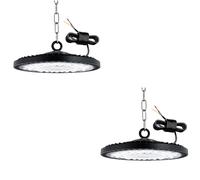toobettp 100W UFO LED High Bay Light，10000LM Warehouse Lighting Daylight White 6500K IP65 Waterproof Shop Lights UFO Lighting for Warehouse Workshop Garage Factory Garage, 2 Packs