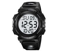 TOOCAT Voice Chime Simple Large Character Numeric Display Fashion Electronic Watch, Multi-functional electronic sports watch, also for the visually impaired or the elderly to set the voice of the