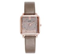 TOOCAT Women Wrist Watch - Ultra-Thin Elegant Simple Square Large Dial Women's Belt Quartz Waterproof Watch 30M Waterproof Analog Watches for Students Ladies, Grey, Modern