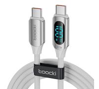 Toocki 2m 100W USB C to USB C Cable, Fast Charging, LED Display, Compatible with iPhone 15/15 Pro/15 Pro Max, MacBook Pro, iPad Pro, Galaxy S24/S23, Pixel