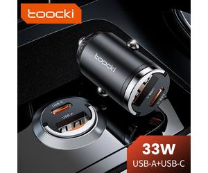 Toocki 45W Car Charger Fast Charging PPS 33W USB Type C Fast Charging For iPhone 15 14 13 12 Pro Huawei Samsung S23 Xiaomi 13 12