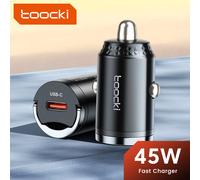 Toocki 45W USB C Car Charger for Samsung S23 S22 S21 Xiaomi Huawei QC PD Fast Charging Car Phone Charger for iPhone 15 14 13 12