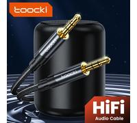 Toocki Audio Aux Cable 3.5mm Male to Male Jack Aux Cord For Car Headphone Audio Extension Speaker Wire For Samsung Xiaomi Laptop Black